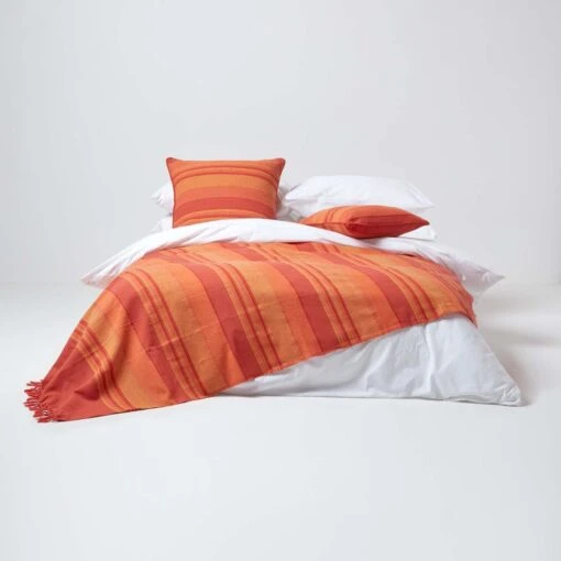 Cotton Morocco Striped Terracotta Throw -Best Homeware Store 03 sf1168a morocco terracotta throw 1