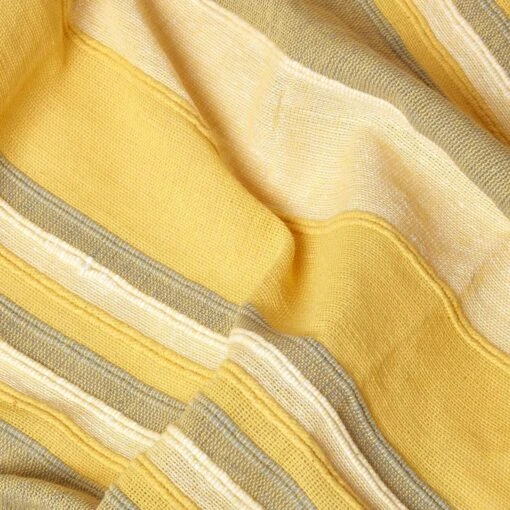 Cotton Morocco Striped Yellow Throw, 255 X 360 Cm -Best Homeware Store 04 sf1295a morocco yellow throw