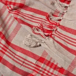 Grey & Red Tartan Check Sofa And Bed Throw -Best Homeware Store 05 sf1352a grey red tartan check throw