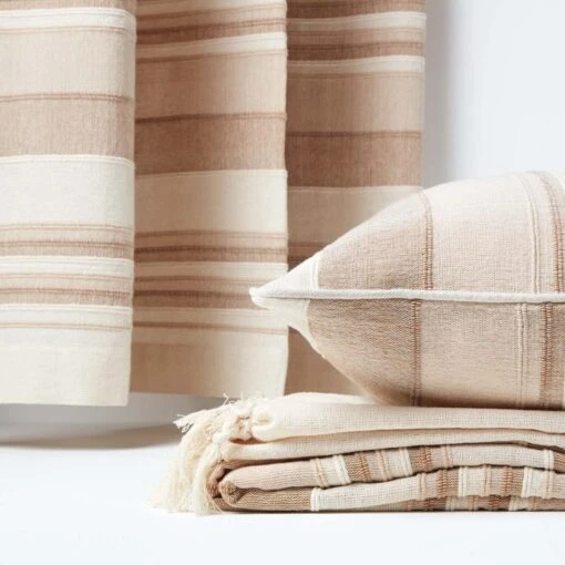 Cotton Morocco Striped Beige Throw, 255 X 360 Cm -Best Homeware Store 06 sf1164a morocco beige throw