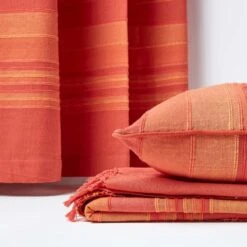 Cotton Morocco Striped Terracotta Throw -Best Homeware Store 06 sf1168a morocco terracotta throw 1