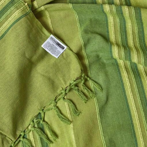 Cotton Morocco Striped Green Throw -Best Homeware Store 08 sf1166a morocco green throw 1