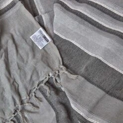 Cotton Morocco Striped Grey Throw, 255 X 360 Cm -Best Homeware Store 08 sf1292a morocco grey throw