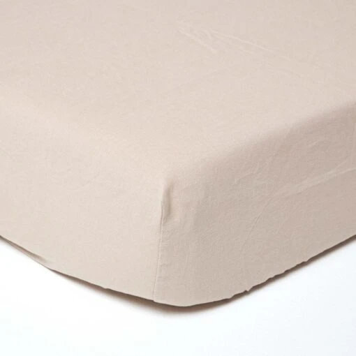 Natural Linen Fitted Sheet -Best Homeware Store 1 bl1513 natural linen fitted sheet