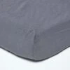 Dark Grey Linen Fitted Sheet -Best Homeware Store 1 bl1521 dark grey linen fitted sheet