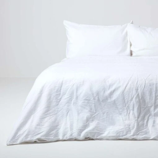 White European Size Linen Duvet Cover Set -Best Homeware Store 1 bl1523 white linen duvet cover set 1 1