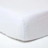 White Linen Fitted Sheet -Best Homeware Store 1 bl1529 white linen fitted sheet