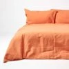 Burnt Orange Linen Duvet Cover Set -Best Homeware Store 1 bl1531 burnt orange linen duvet cover set