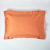 Burnt Orange Linen Oxford Pillowcase, King -Best Homeware Store 1 bl1534 burnt orange linen oxford pillowcase standard 1