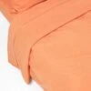 Burnt Orange Linen Flat Sheet -Best Homeware Store 1 bl1535 burnt orange linen flat sheet