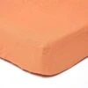 Burnt Orange Linen Fitted Sheet -Best Homeware Store 1 bl1536 burnt orange linen fitted sheet