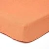 Burnt Orange Linen Deep Fitted Sheet -Best Homeware Store 1 bl1536 burnt orange linen fitted sheet 3 1