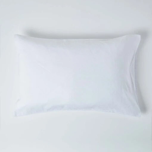 White Linen Housewife Pillowcase, King -Best Homeware Store 1 bl1577 white linen housewife pillowcase standard 1