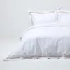 Plain White Duvet Cover Set With Gold Border -Best Homeware Store 1 bl1621 duvet cover set gold border 3