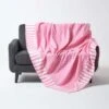 Cotton Pink Polka Dots And Stripes Sofa Throw -Best Homeware Store 1 kt1542 pink polka dots and stripes throw