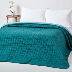 Best Homeware Store -Best Homeware Store 1 sf1112 reversible bedspread teal blue 3