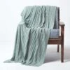 Cotton Cable Knit Duck Egg Blue Throw -Best Homeware Store 1 sf1157 cotton cable knit throw blue 1