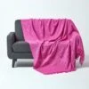 Nirvana Slub Cotton Pink Throw -Best Homeware Store 1 sf1245 nirvana slub cotton pink throw