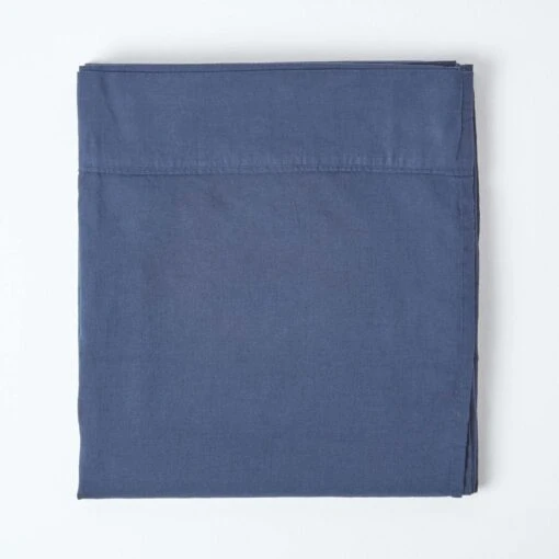 Navy Blue European Size Linen Flat Sheet -Best Homeware Store 2 bl1504 navy blue linen flat sheet 8