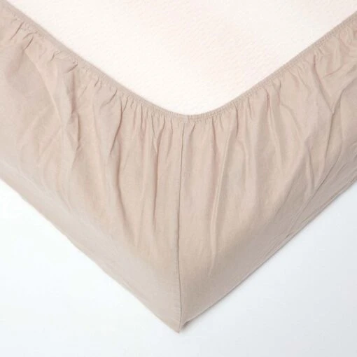 Natural Linen Deep Fitted Sheet -Best Homeware Store 2 bl1513 natural linen fitted sheet 3 1