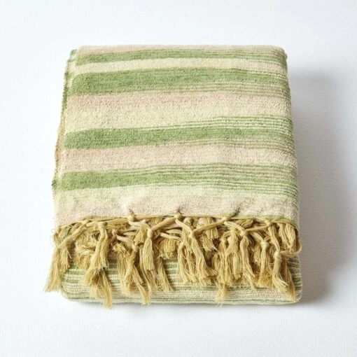 Bed Sofa Throw Cotton Chenille Tie Dye Green -Best Homeware Store 2 sf1218 bed throw chenille tie dye green