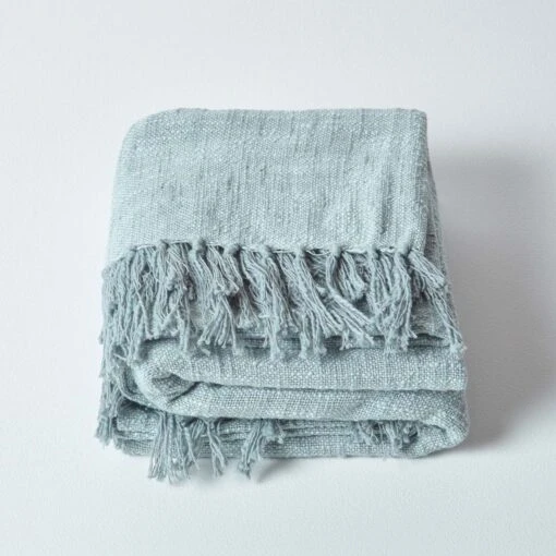 Nirvana Slub Cotton Grey Throw -Best Homeware Store 2 sf1240 nirvana slub cotton grey throw