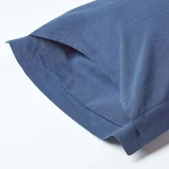 Navy Blue Linen Oxford Pillowcase, King -Best Homeware Store 3 bl1503 navy blue linen oxford pillowcase standard 1