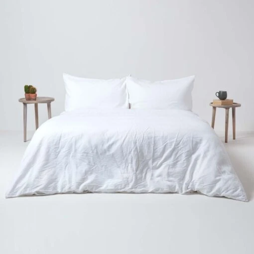 White Linen Duvet Cover Set -Best Homeware Store 3 bl1523 white linen duvet cover set