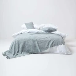 Nirvana Slub Cotton Grey Throw -Best Homeware Store 3 sf1240 nirvana slub cotton grey throw