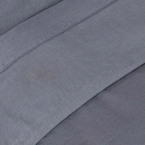 Dark Grey European Size Linen Flat Sheet -Best Homeware Store 4 bl1520 dark grey linen flat sheet 3 1