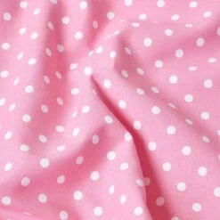 Cotton Pink Polka Dots And Stripes Sofa Throw -Best Homeware Store 4 kt1542 pink polka dots and stripes throw