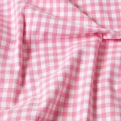 Cotton Gingham Check Pink Throw -Best Homeware Store 4 sf1162a cotton gingham check pink throw 1 1