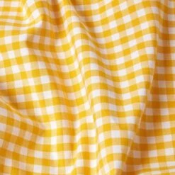 Cotton Gingham Check Yellow Throw, 150 X 200 Cm -Best Homeware Store 4 sf1163a cotton gingham check yellow throw