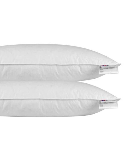 Duck Feather & Down Euro Continental Pillow Pair - 40cm X 80cm (16"x32") -Best Homeware Store