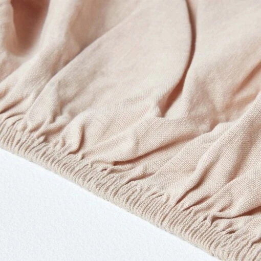 Natural Linen Fitted Sheet -Best Homeware Store 5 bl1513 natural linen fitted sheet