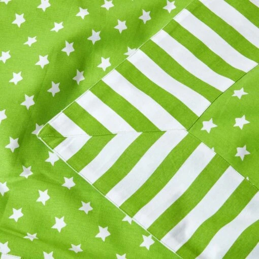 Cotton Stars And Stripes Decorative Green Sofa Throw -Best Homeware Store 5 kt1540 stars and stripes decorative green throw