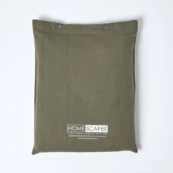 Khaki Green Linen Fitted Sheet -Best Homeware Store 6 bl1498 khaki green linen fitted sheet