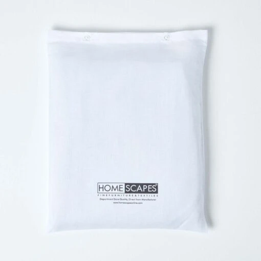 White Linen Fitted Sheet -Best Homeware Store 6 bl1529 white linen fitted sheet