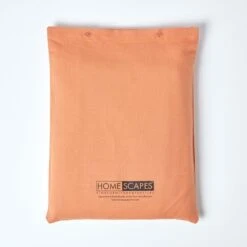 Burnt Orange Linen Deep Fitted Sheet -Best Homeware Store 6 bl1536 burnt orange linen fitted sheet 1 2