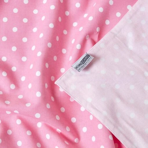 Cotton Pink Polka Dots And Stripes Sofa Throw -Best Homeware Store 7 kt1542 pink polka dots and stripes throw