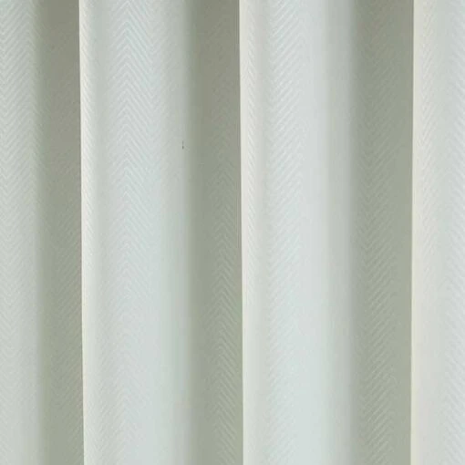 Ivory Herringbone Chevron Blackout Thermal Curtains Pair Eyelet Style -Best Homeware Store Cream Herringbone Chevron Blackout Thermal Curtains Pair Eyelet Style 3