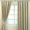 Cream Jacquard Curtain Modern Striped Design Fully Lined With Tie Backs -Best Homeware Store Cream Jacquard Curtain Modern Striped Design Fully Lined 1