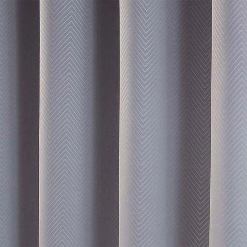 Grey Herringbone Chevron Blackout Thermal Curtains Pair Eyelet Style -Best Homeware Store Grey Herringbone Chevron Blackout Thermal Curtains Pair Eyelet Style 3