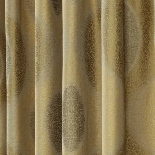 Gold Jacquard Curtain Modern Curve Design Fully Lined -Best Homeware Store Marbbela Collection Curtains Gold5