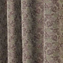 Purple Jacquard Curtain Vintage Floral Design Fully Lined -Best Homeware Store Marbbela Collection Mauve5