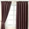 Purple Jacquard Pencil Pleat Striped Curtain Fully Lined -Best Homeware Store Purple Jacquard Curtain Modern Striped Design Fully Lined 1