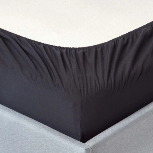 Black Egyptian Cotton Fitted Sheet 200 TC -Best Homeware Store bl1101 02