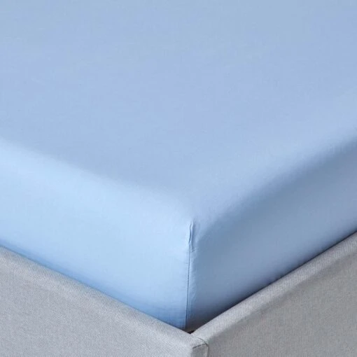 Blue Egyptian Cotton Fitted Sheet 200 TC -Best Homeware Store bl1102 01