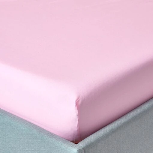 Pink Egyptian Cotton Fitted Sheet 200 TC -Best Homeware Store bl1105 01