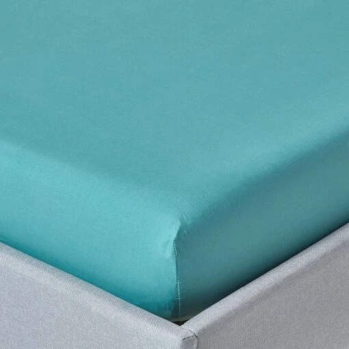 Teal Egyptian Cotton Fitted Sheet 200 TC -Best Homeware Store bl1108 01